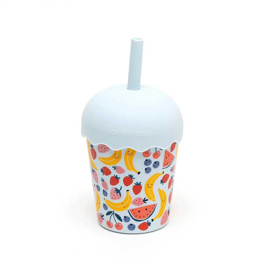 toddler smoothie cup with lid and straw