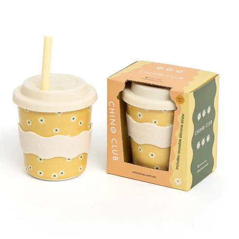 8OZ CHINO CUP with straw and box