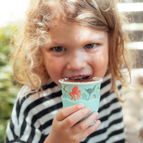 babychino in ocean theme 4oz cup