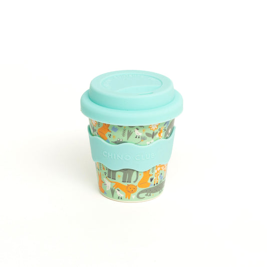 wild animal babychino cup with lid and wave band