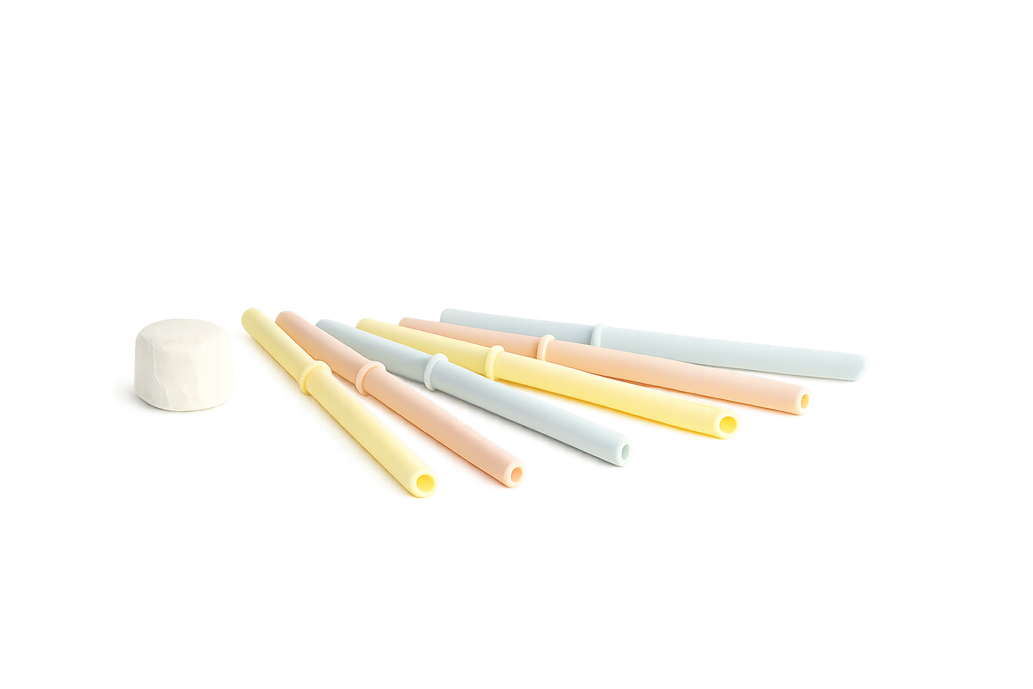 7 different silicone straw colours for 4oz cup