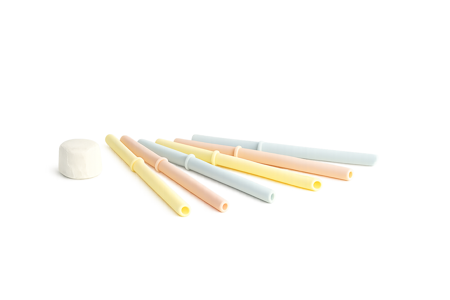 7 different silicone straw colours for 4oz cup