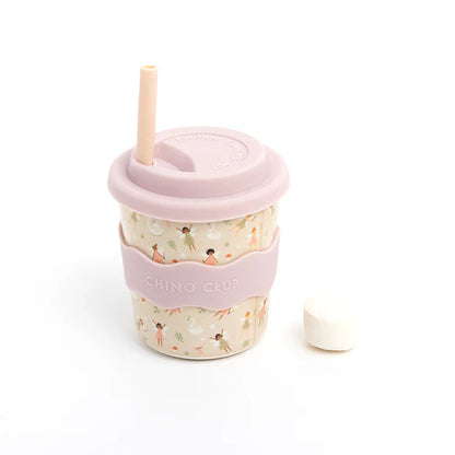 8oz fairy toddler cup pink with straw