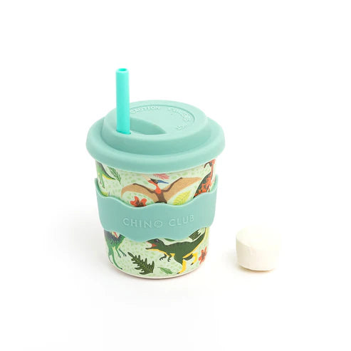 Dinosaur Babychino Cup 8oz (STRAW INCLUDED)