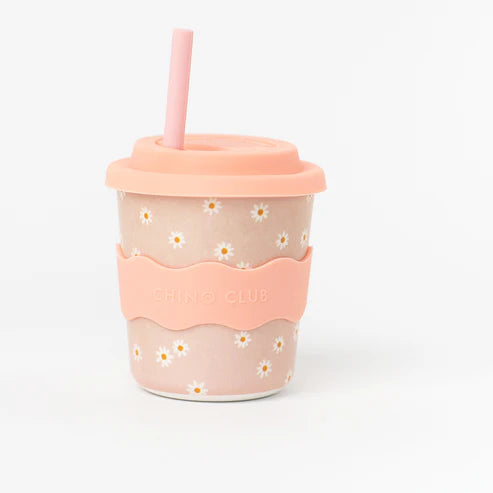 reusable babyccino cup with lid and straw