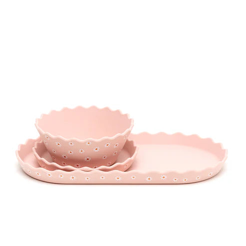 pink daisy tableware sets