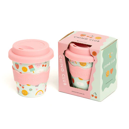 ice cream, strawberry and rainbow 4oz babychino cup in gift box