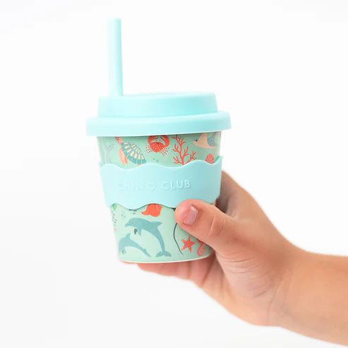 dolphin and crab babychino cup