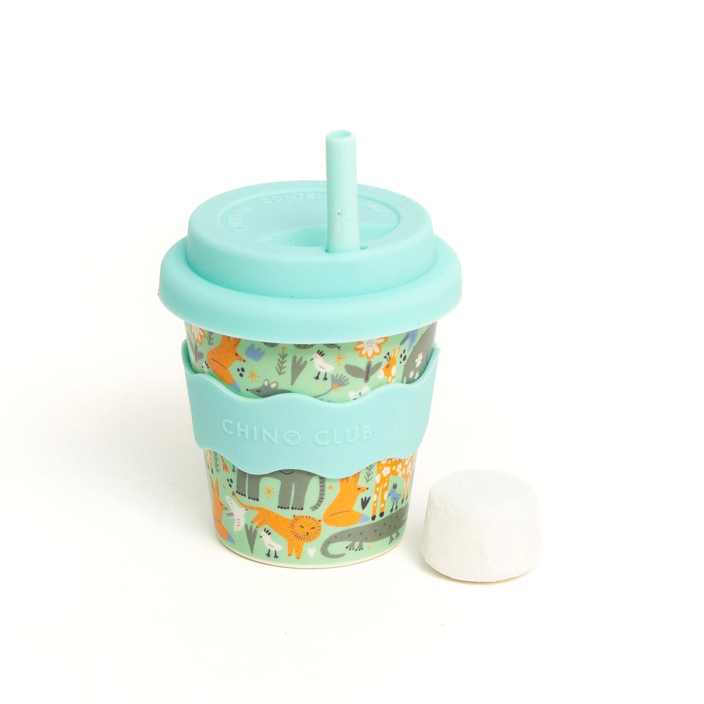 Safari animal theme blue babyccino cup 4oz