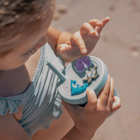 Playful sea creature kids cup suitable for drinks, babychinos or snacks