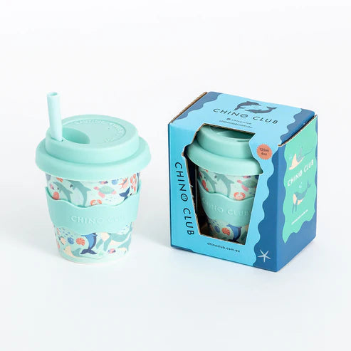 120ml reusable babyccino cup with lid, straw and gift box