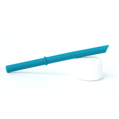 deep green silicone straw