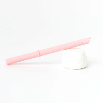 pink silicone straw